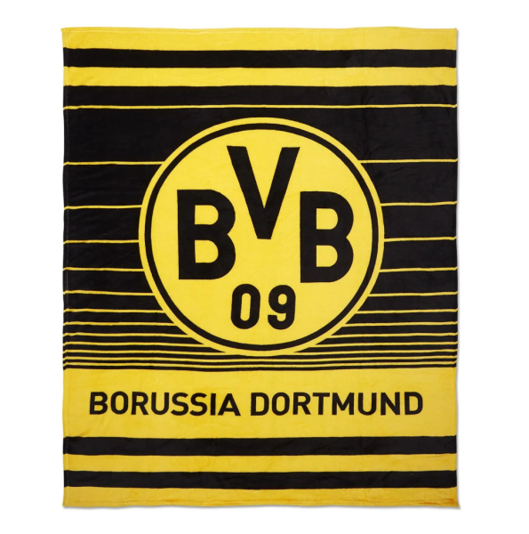 Borussia Dortmund - Fleecedecke Streifen